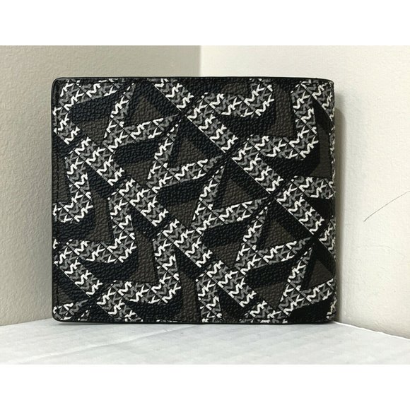 New Michael Kors Cooper Men's Billfold Wallet Olive / Army Green multi - Picture 2 of 5